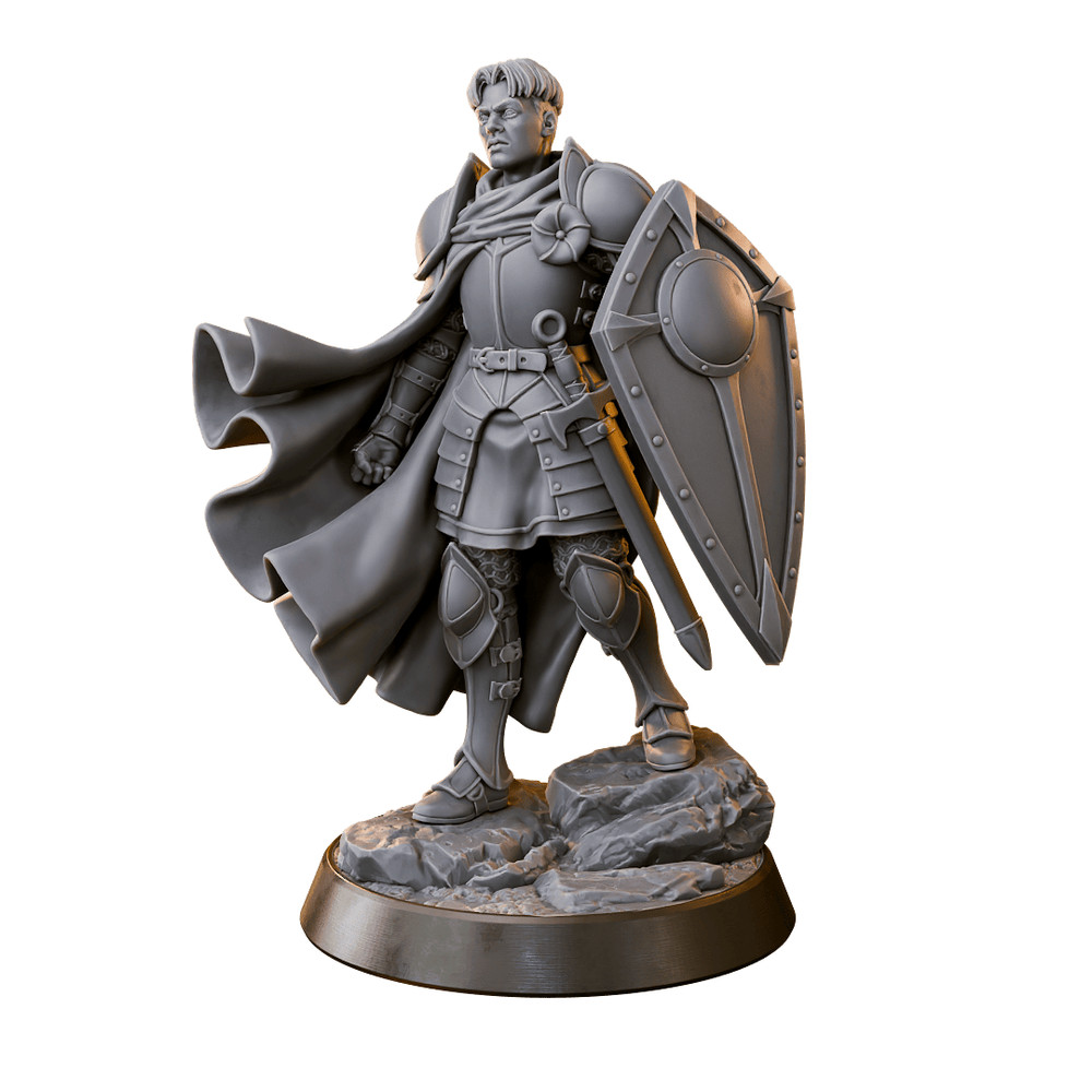 DnD Aeden Knight Mini 32mm Scale TTRPG