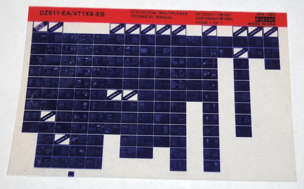 DEC DZS11-EA/VT1XX-EB Statistical Multiplexer Technical Manual, Microfiche