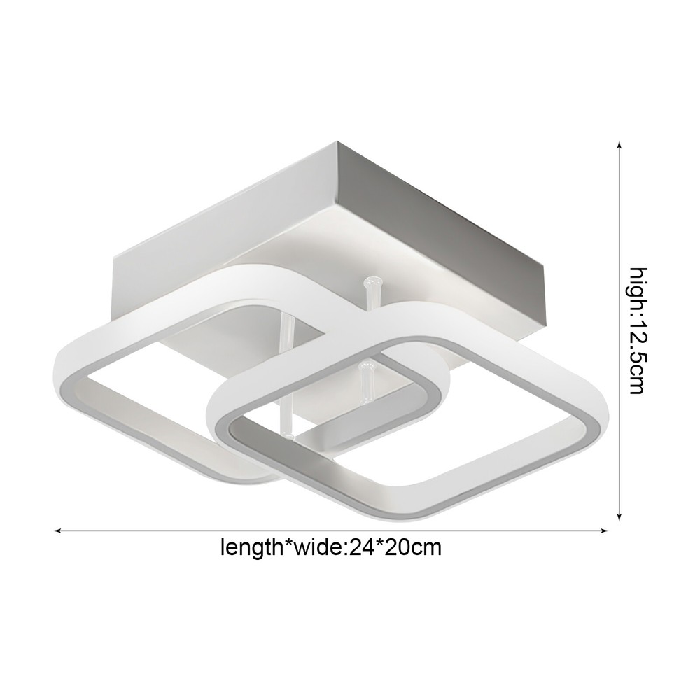 Square LED Ceiling Light Flush Mount Kitchen Bedroom Down Lighting Fixture Lamp