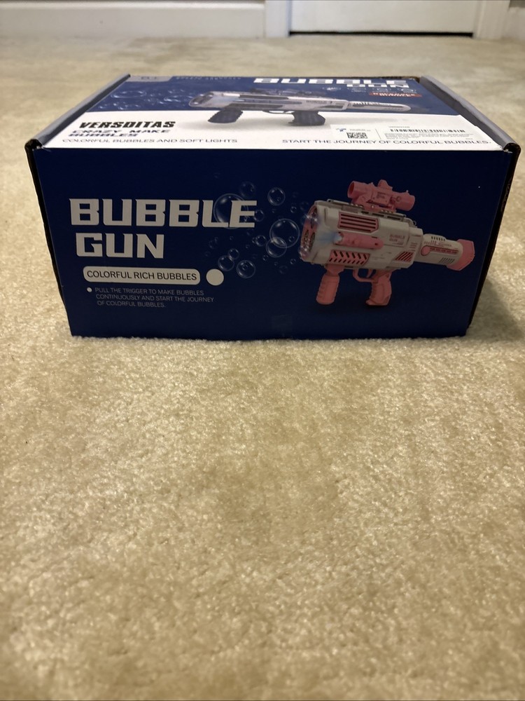 Open Box Versditas Automatic Bubble Gun Rocket Launcher With All Accessories