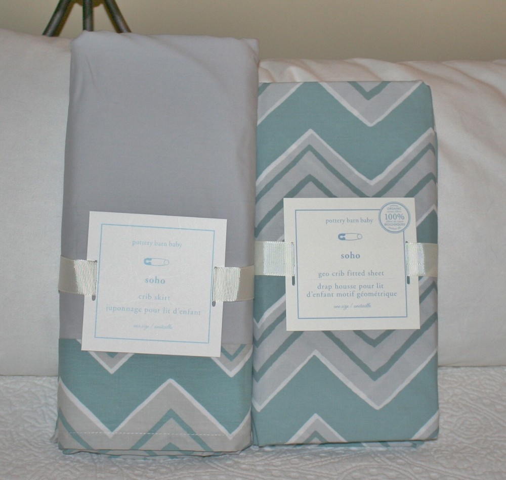 POTTERY BARN SOHO BEDDING SET - BLUE