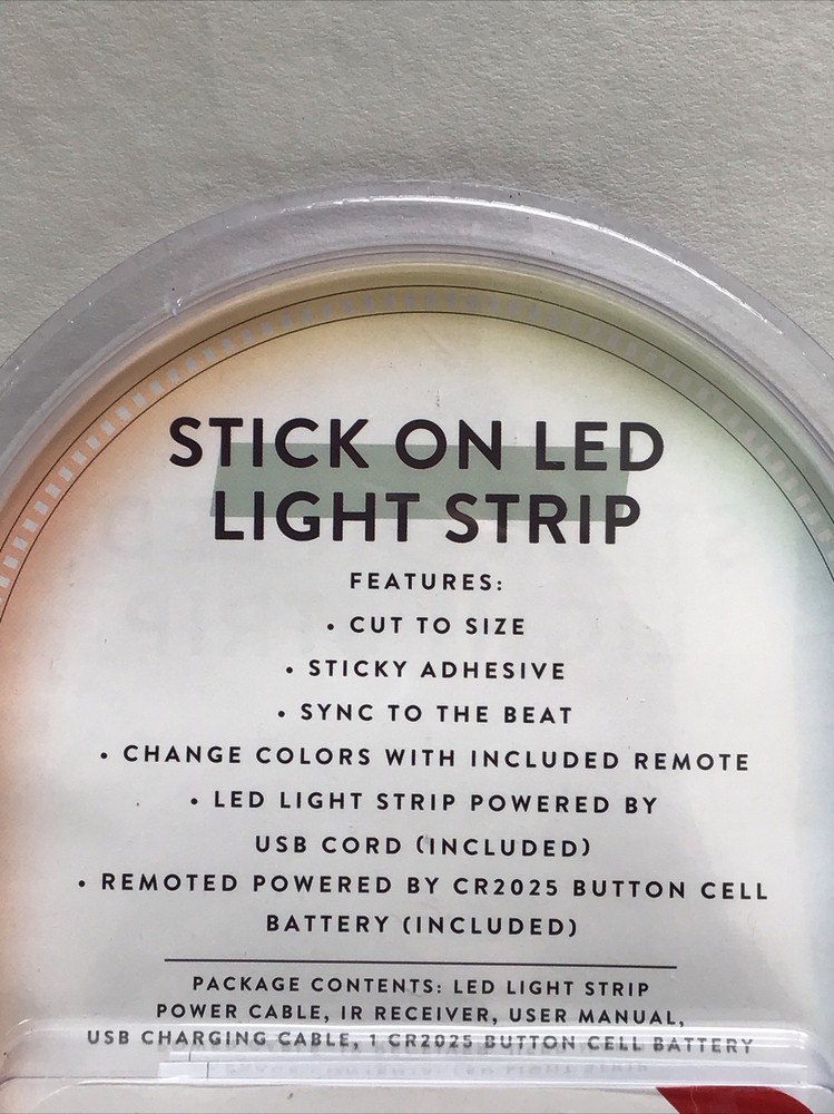 Vivitar Stick On LED Light Strip Multi Colored 78in per pack