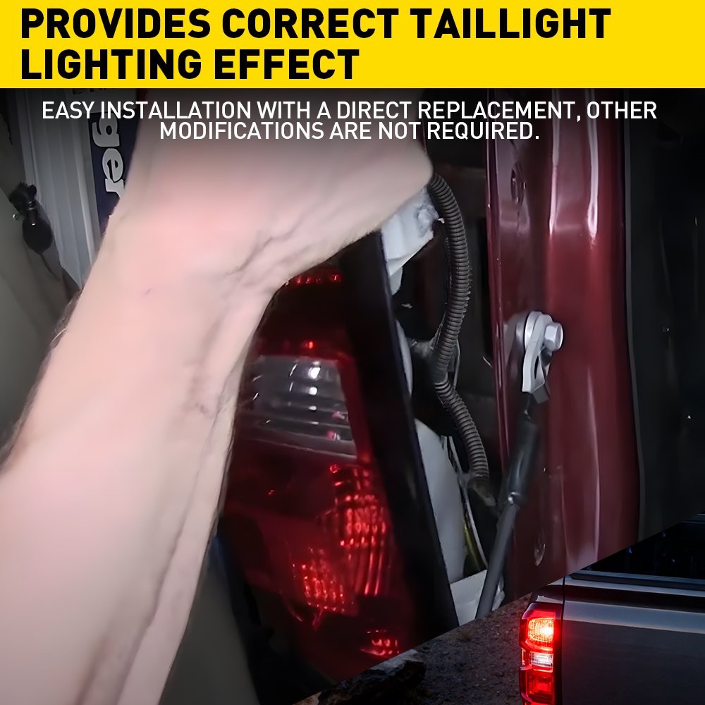 2X Left & Right Side Tail Light Socket Wire Harness For Chevy Silverado 2014-15