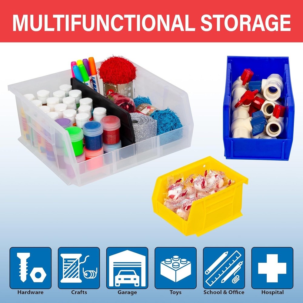 30210 AkroBins Plastic Storage Bins, Space-Saving Stackable Bins for Garage, ...
