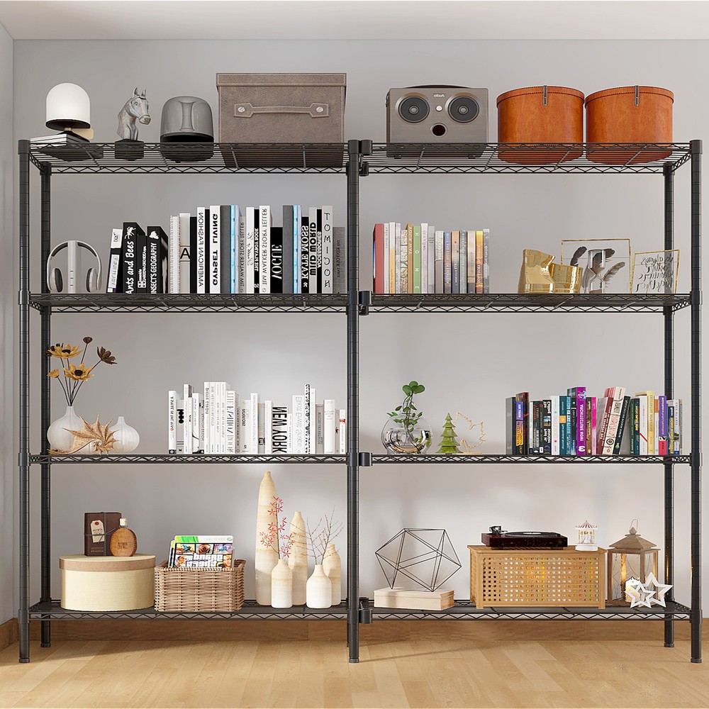 49.2''W Adjustable Storage Shelves NSF Wire Shelving Unit Multiple rows