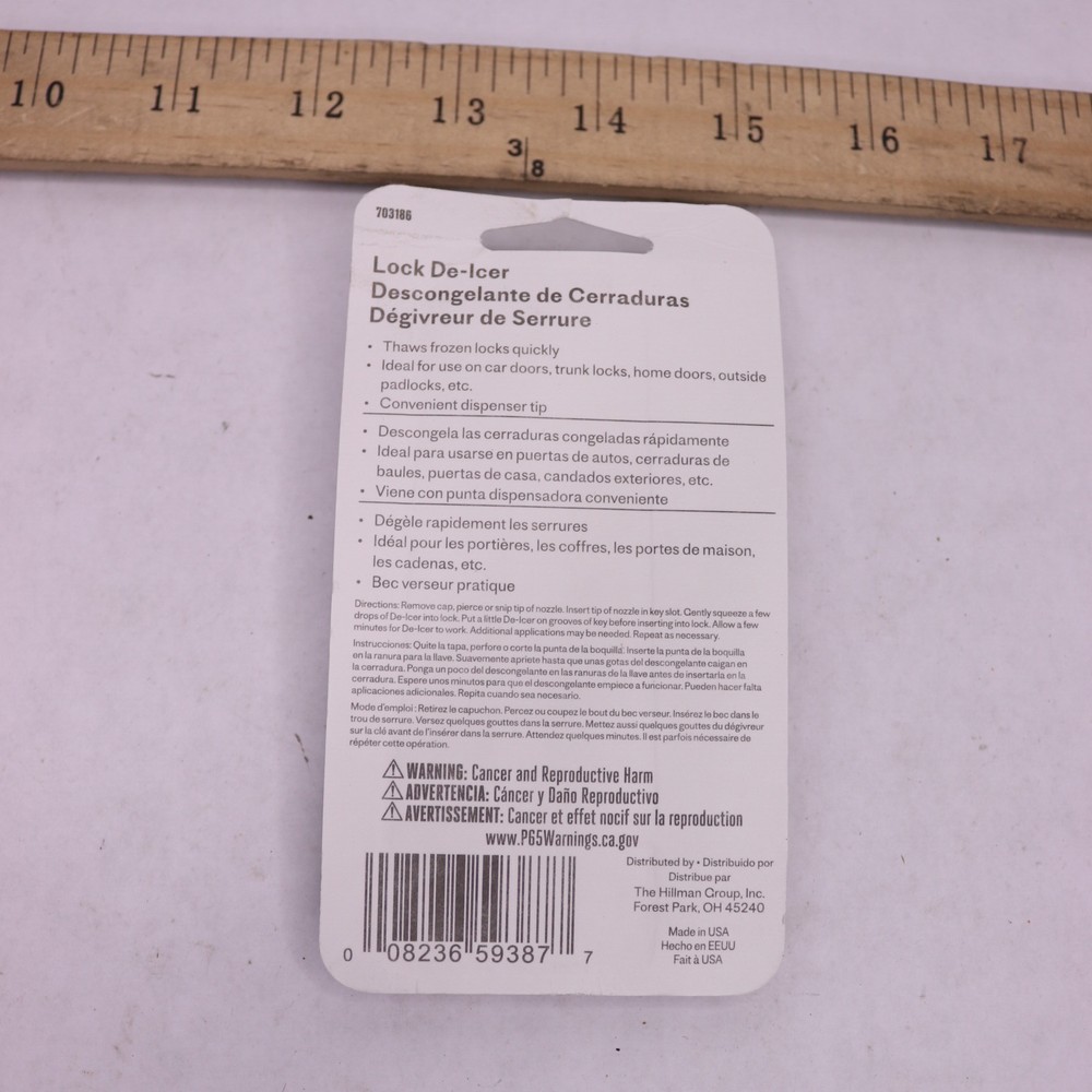 Hillman Lock De-Icer 0.5 Oz 703186