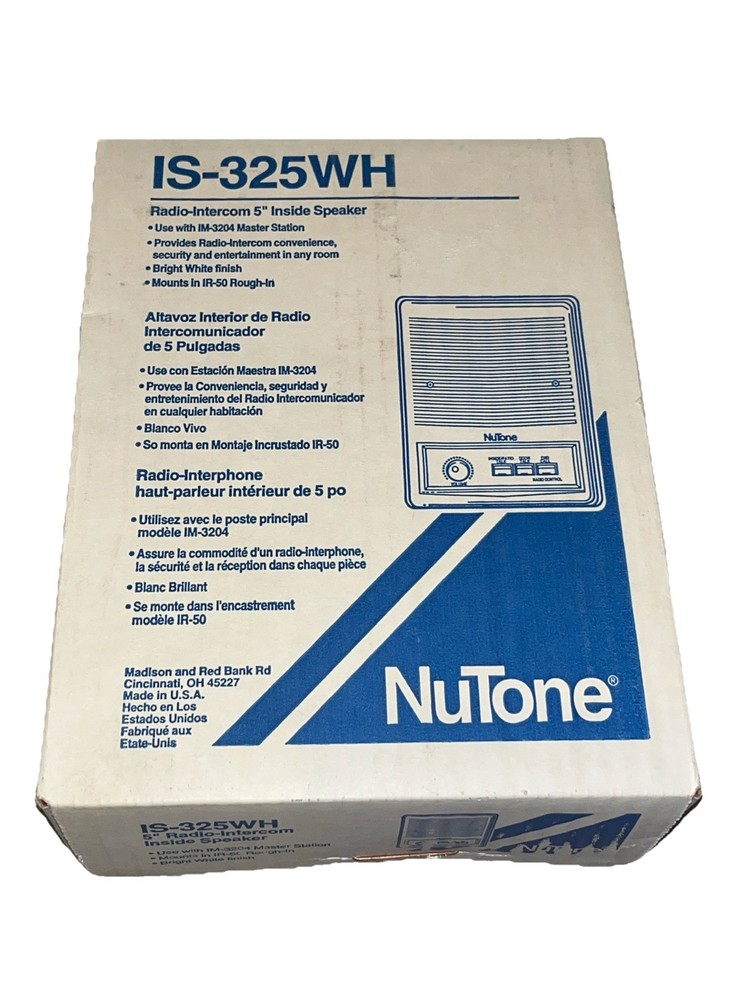Nutone ISA-325WH Inside Radio Intercom 5" Speaker