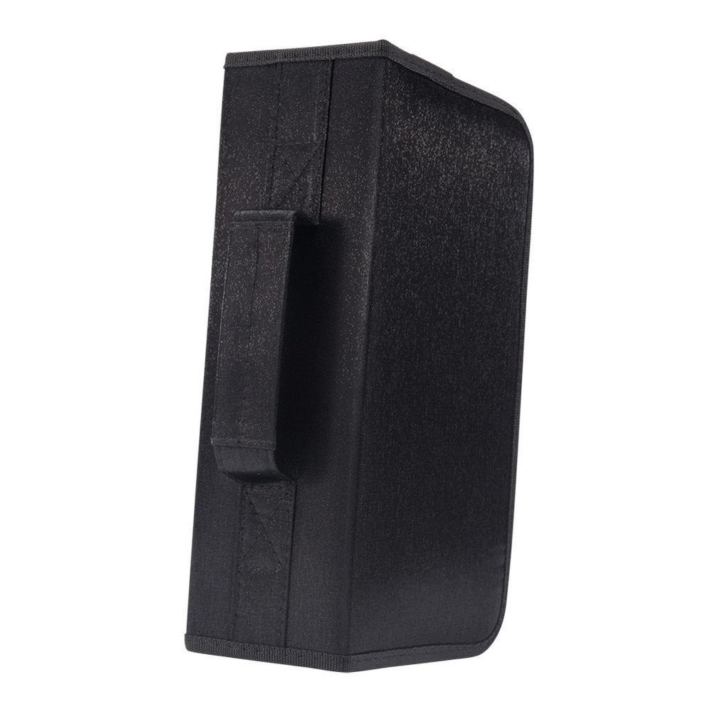CD DVD Organizer Book, 128 Disc Library Storage, Durable Wallet, Black