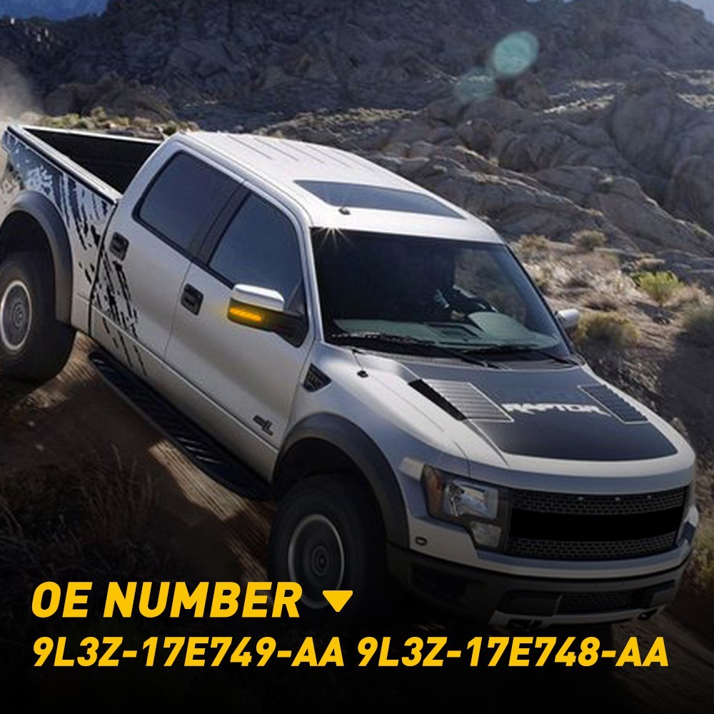 2x Switchback Side LED Mirror Signal Light Sequential For Ford F150 2009-2014