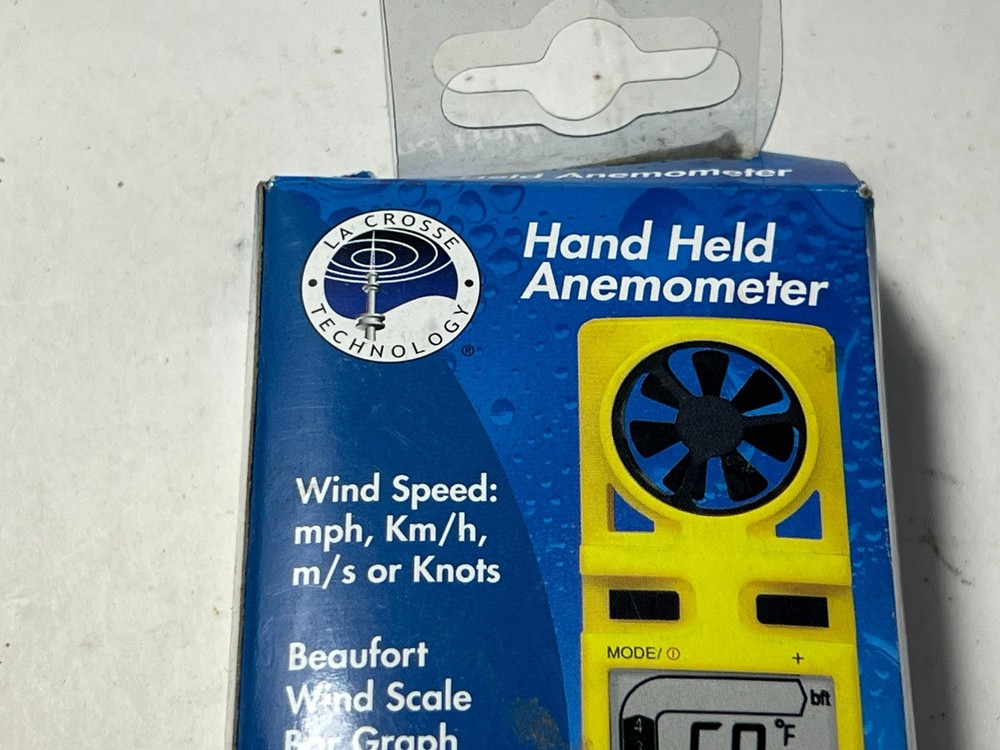 La Crosse Technology Anemometer with LCD Display Handheld EA-3010U EUC