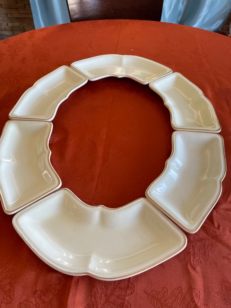 antique rare culinary essentials platter (6 piece)