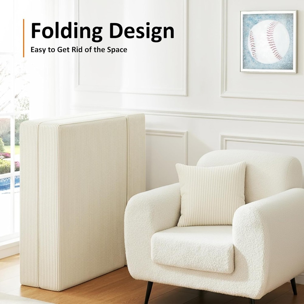 Modern Space-Saving Folding Sofa Bed - Luxury Memory Foam Convertible Couch