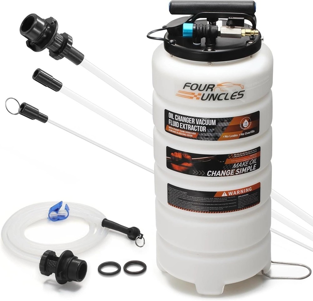 Lightweight 15L Fluid Extractor - Manual and Pneumatic Modes for Convenient Use