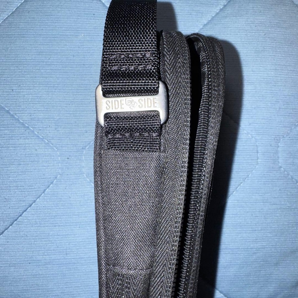 SIDE BY SIDE BLACK NYLON GADGET POUCH #e14bf5