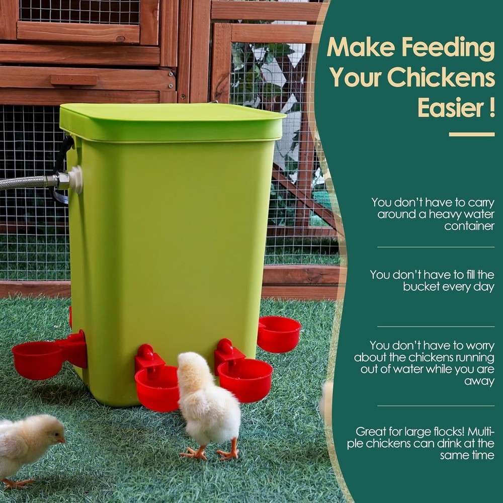 Automatic Chicken Waterer Large Chicken Waterer System Pou