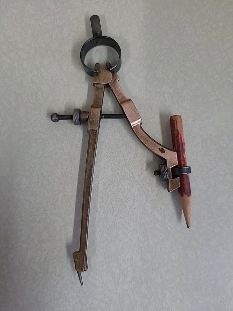 Antique Brass Drafting/Math Compass 6" inch