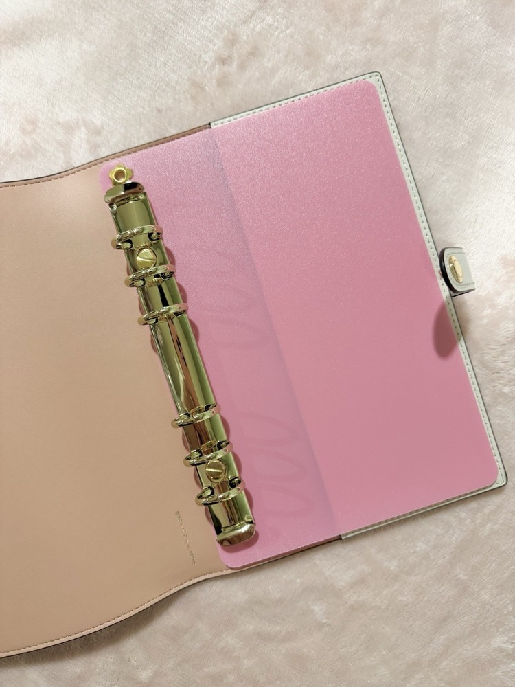 PINK INSERT / GOLD RINGS | COACH Notebook Binder Transition Insert