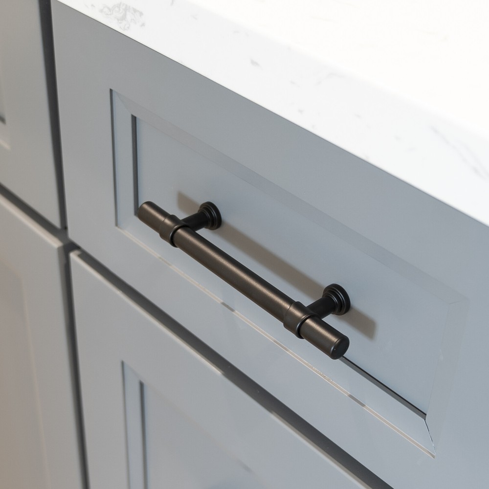 Black Modern Kitchen Cabinet Handles Drawer Bathroom Pulls Knobs Stainless Steel