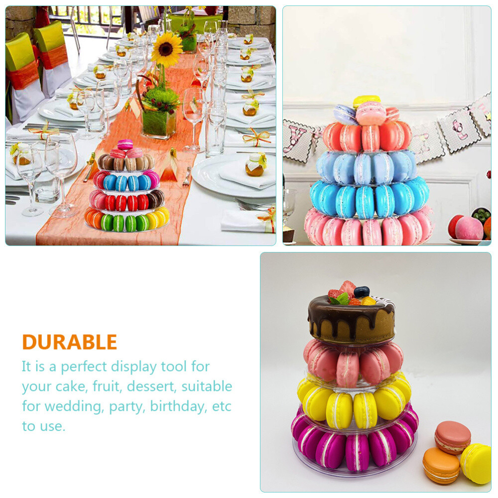 Macaron Tower Stand Cupcake Display Stand Tree Holder Round Cake Dessert Rack