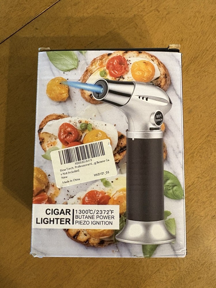 Kitchen Torch Lighter with Adjustable Flame   (Butane Gas Not Included)