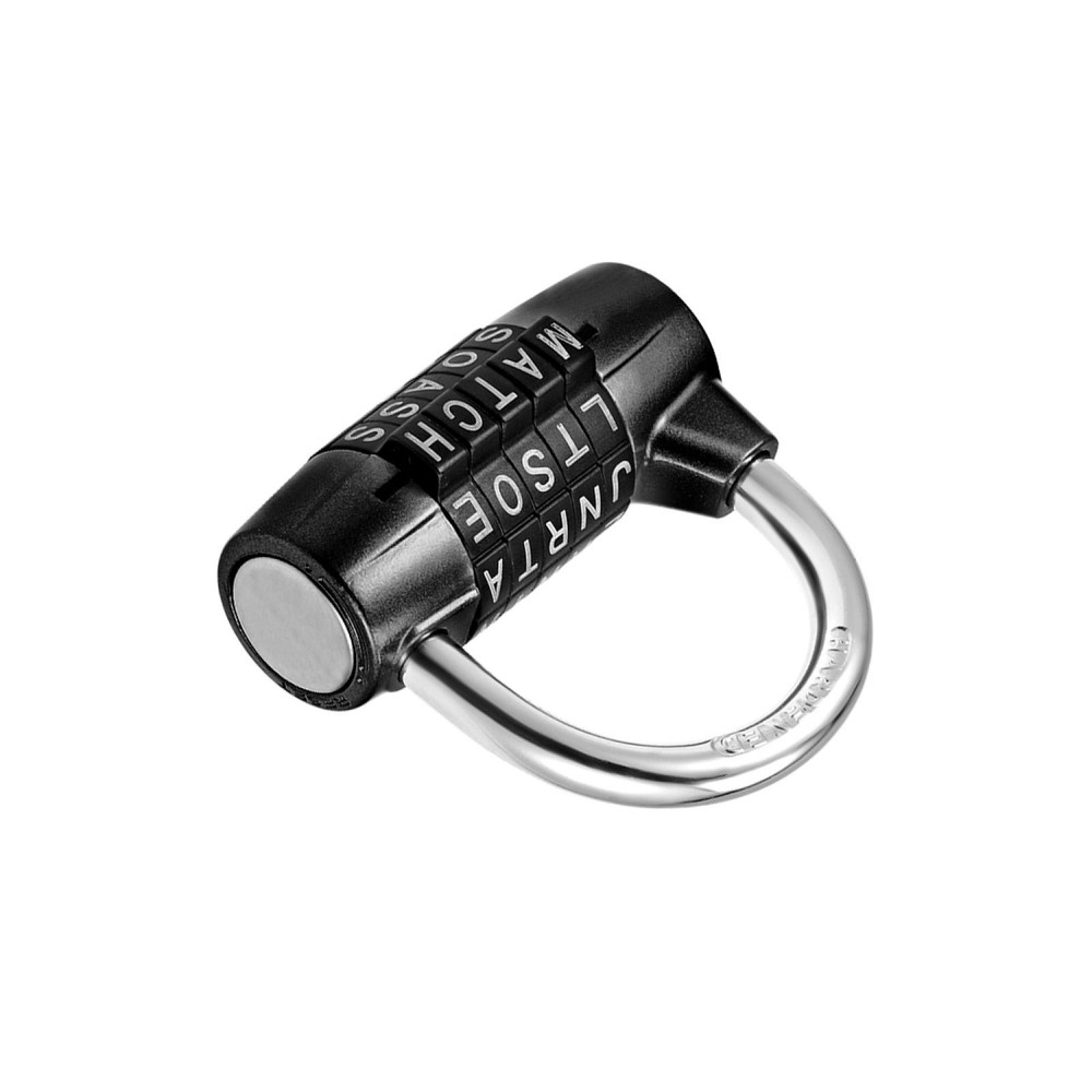 5-Digit Combination Padlock 2-1/2-inch Resettable Alphabet Code Lock Black