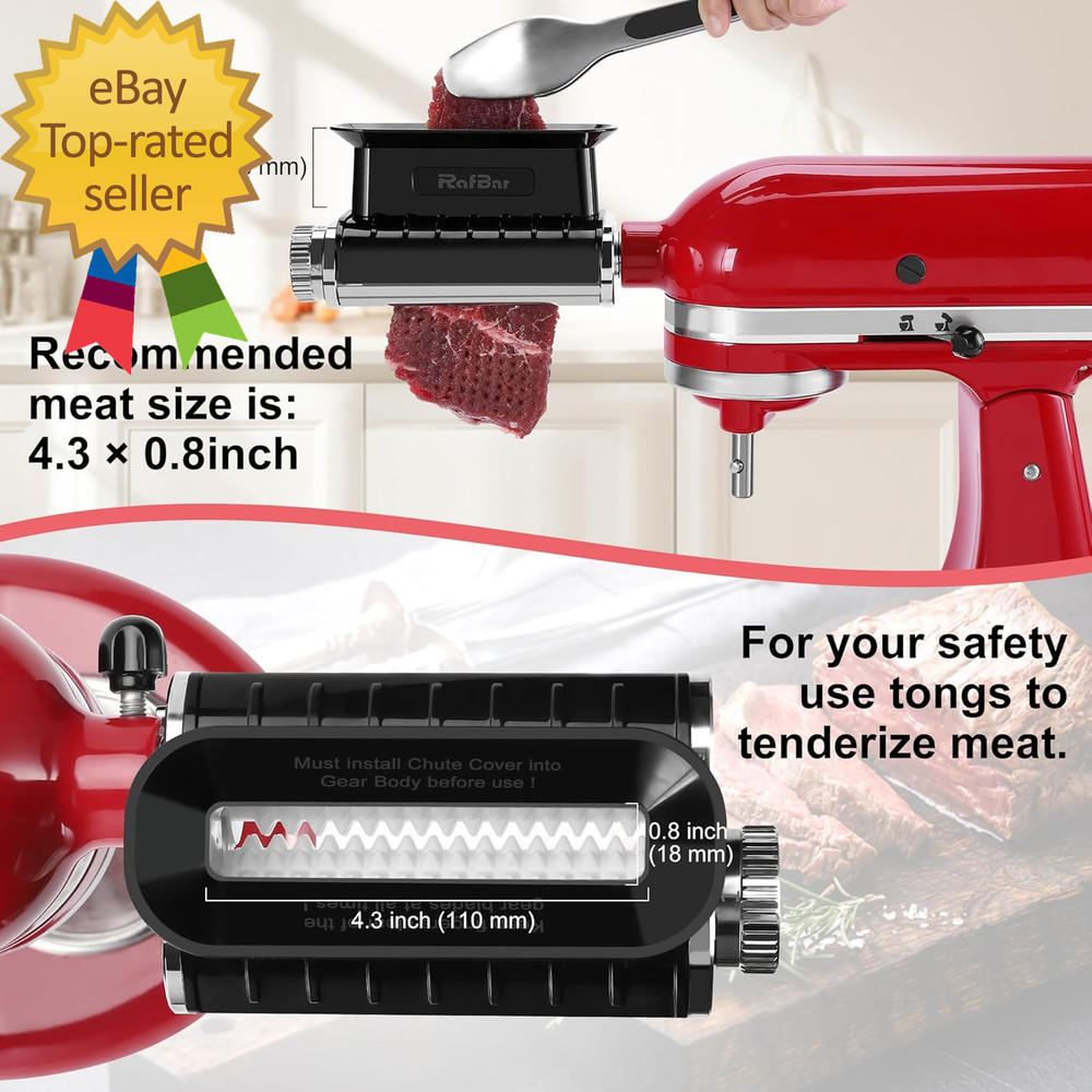 Adjustable Thickness Meat Tenderizer Attachment for Kitchenaid Stand Mixers, Mea