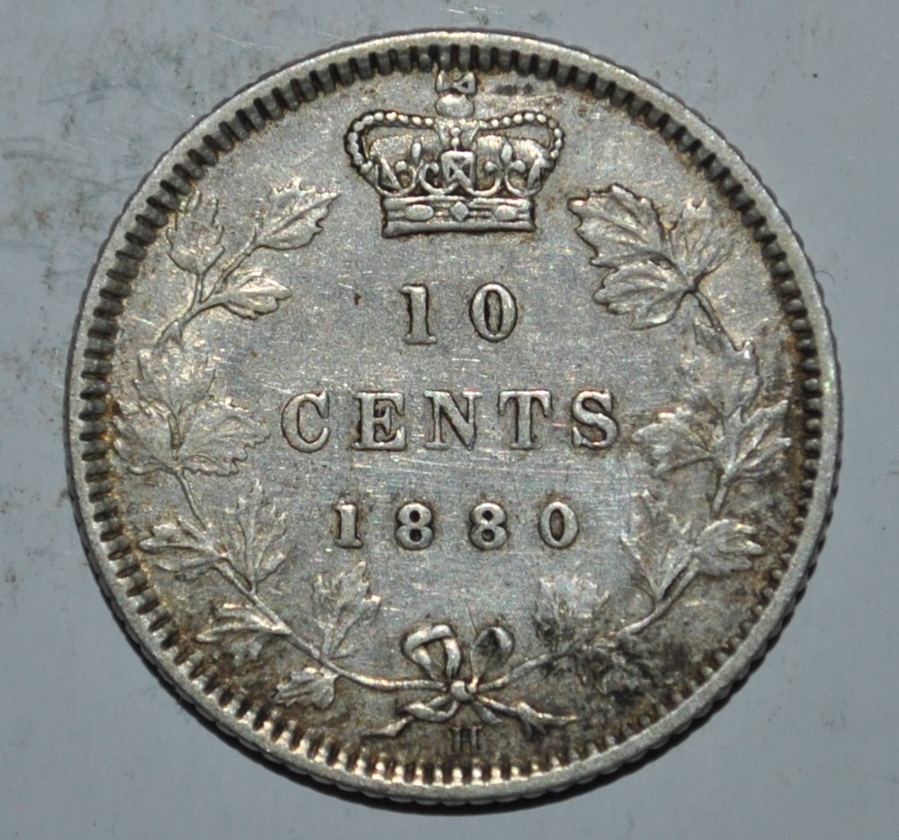 1880-H Canada 10 cent silver {{{C496