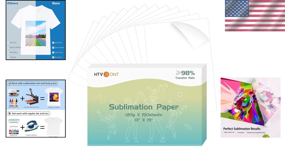 Sublimation Paper 13x19 - 150 Sheets for Inkjet Printer