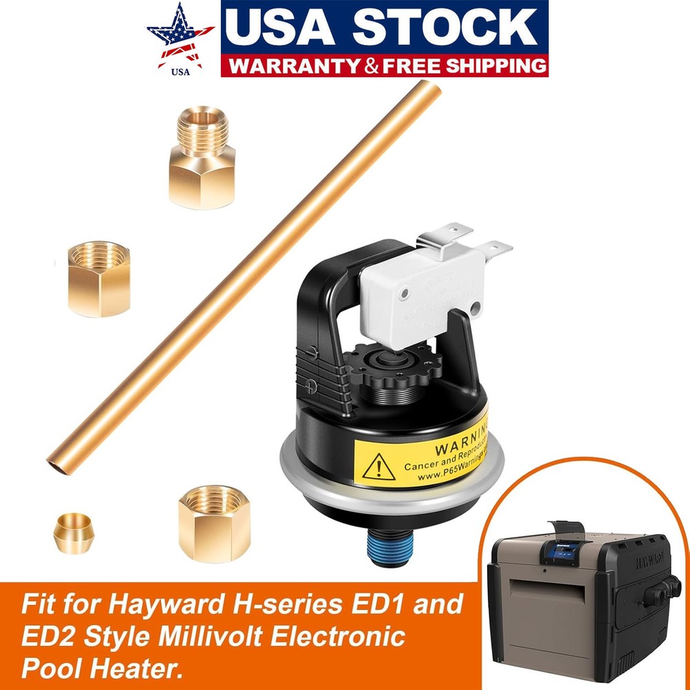 For Hayward HAXPSA1930 H Series Pool Heater Water Pressure Switch Assembly