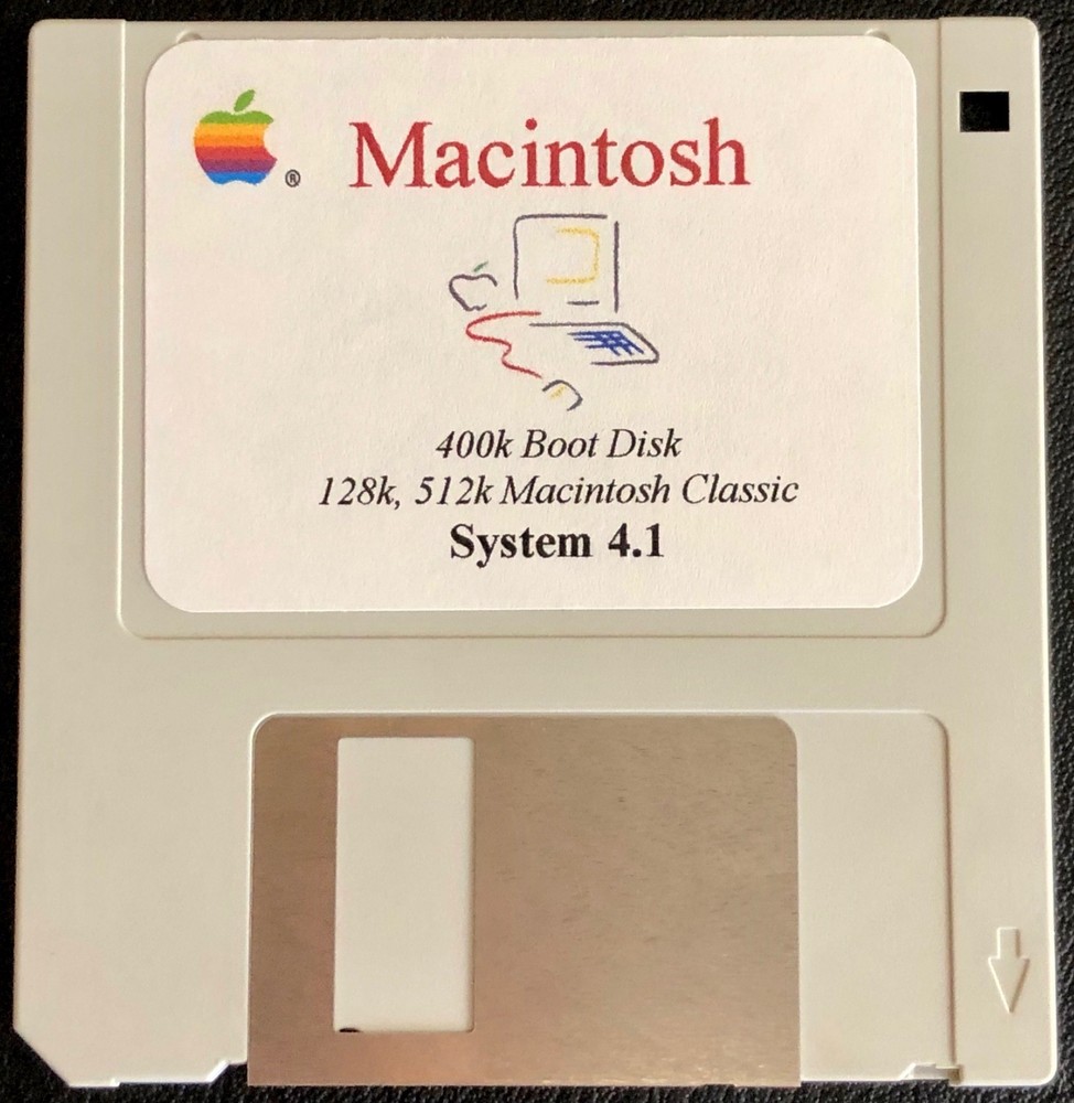 Apple Macintosh 400K Boot Disk Version 4.1 for Classic Macs