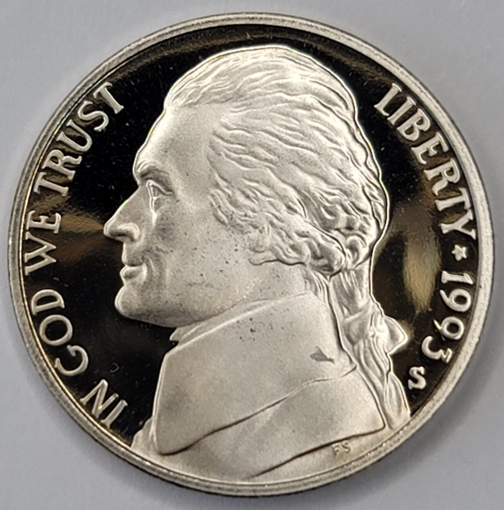 1993 S Gem Proof DCAM Jefferson Nickel