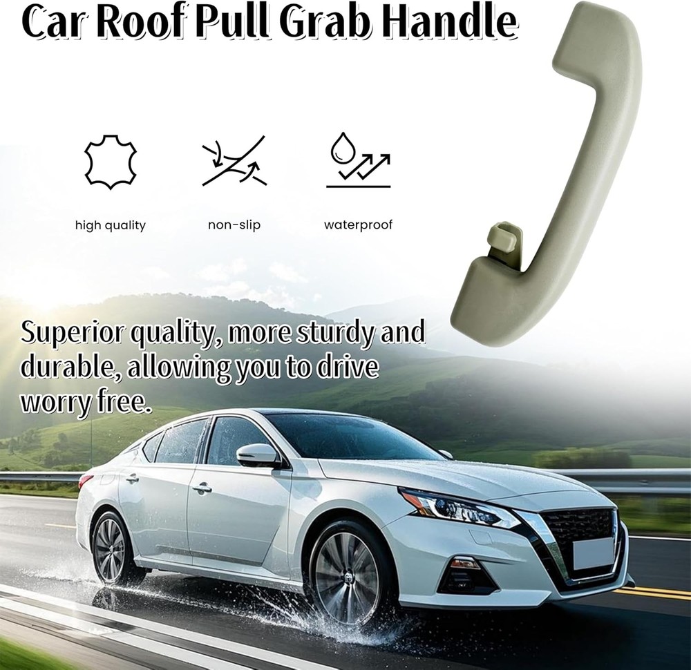 Roof Pull Grab Handle, Replace 73940-6CA0A, Compatible with 2 Style: With Hook