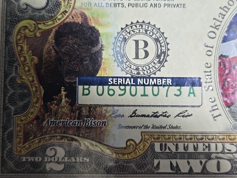 Error Two-dollar Bill.