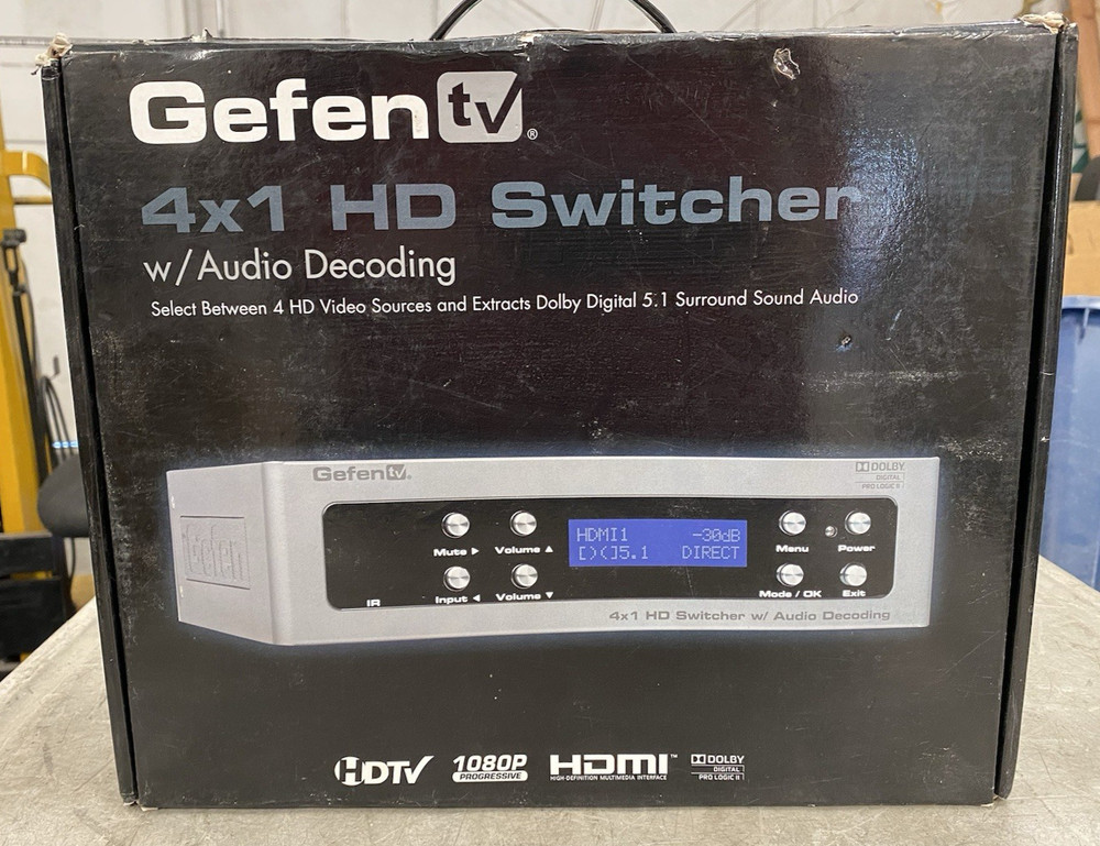 IN BOX Gefen TV 4x1 HD Switcher w/ Audio Decoding - TESTED WORKING