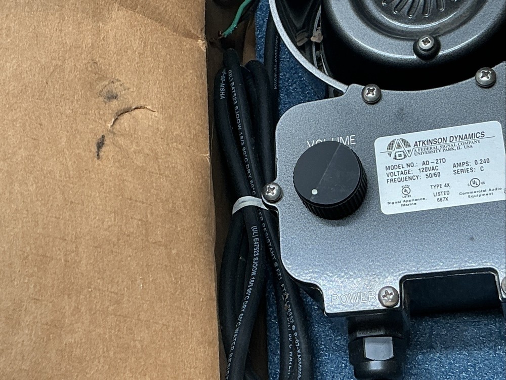 Atkinson Dynamics Industrial Intercom 0.24A 120V | AD-27C |
