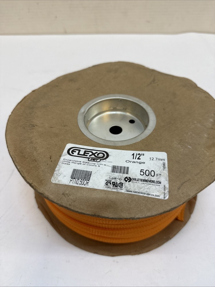 Flexo PET Braid - 1/2" - Orange (PTN0.50OR) 500ft