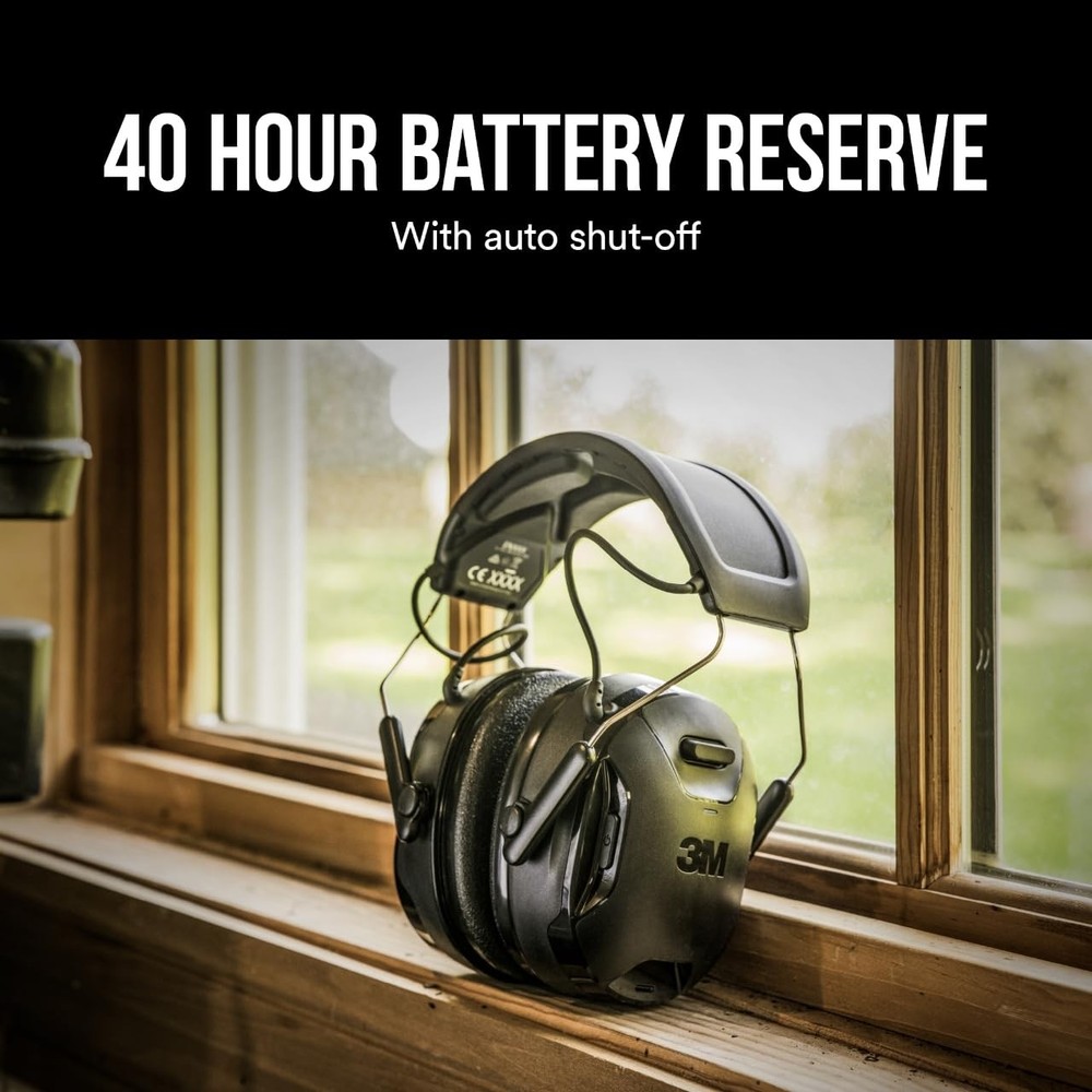 3M WorkTunes Connect + Solar Wireless Hearing Protector with Bluetooth Techno...