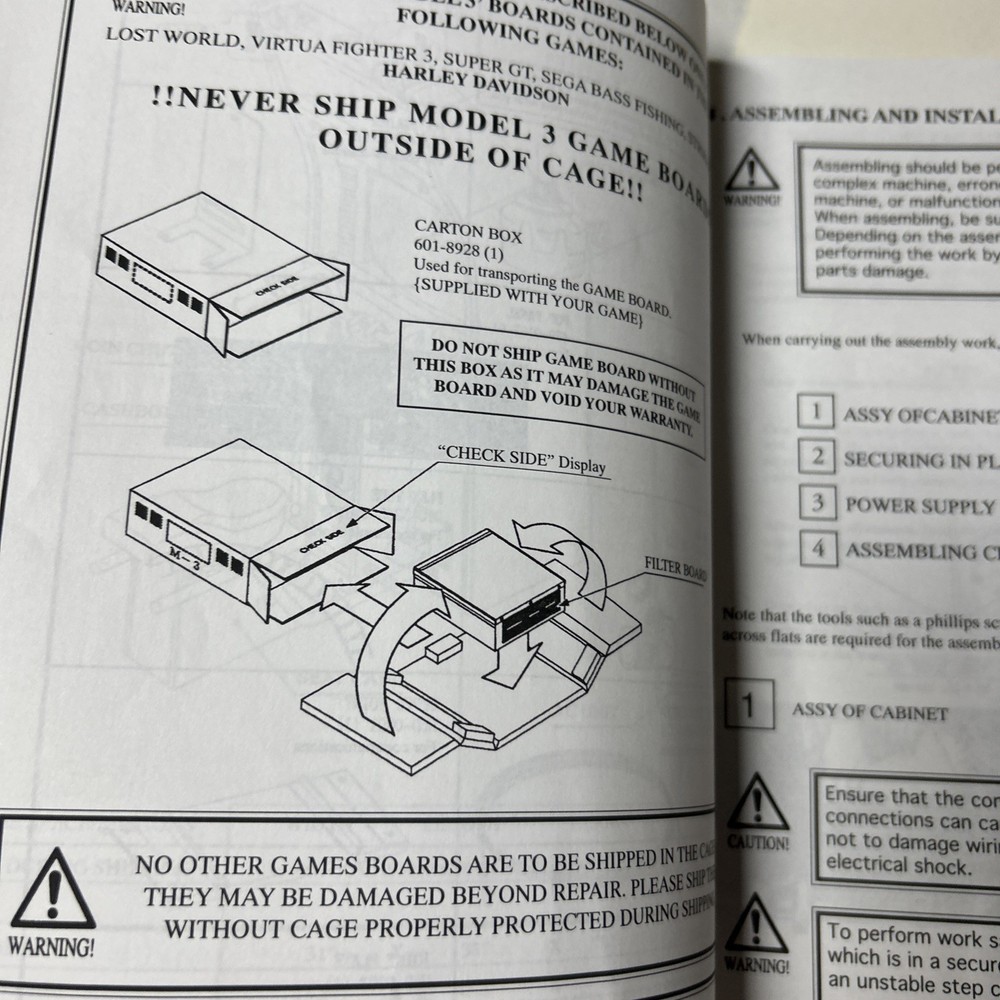 Missing HARLEY - DAVIDSON SEGA STD TYPE arcade game owners manual