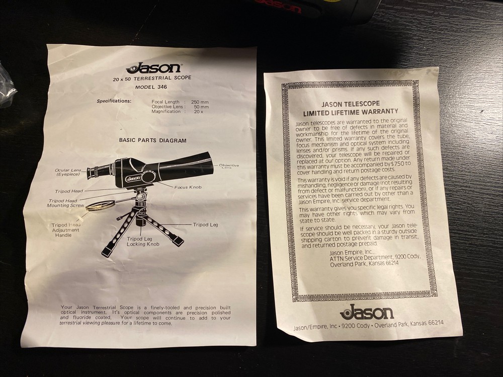 Jason 20X Spotting Scope - Model 346