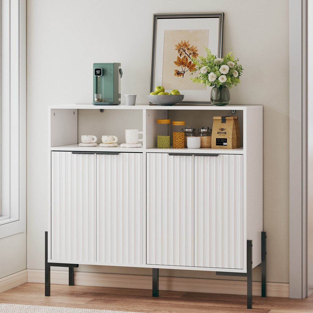 Sideboard Buffet Cabinet with Storage Drawers Adjustable Shelves for Entryway