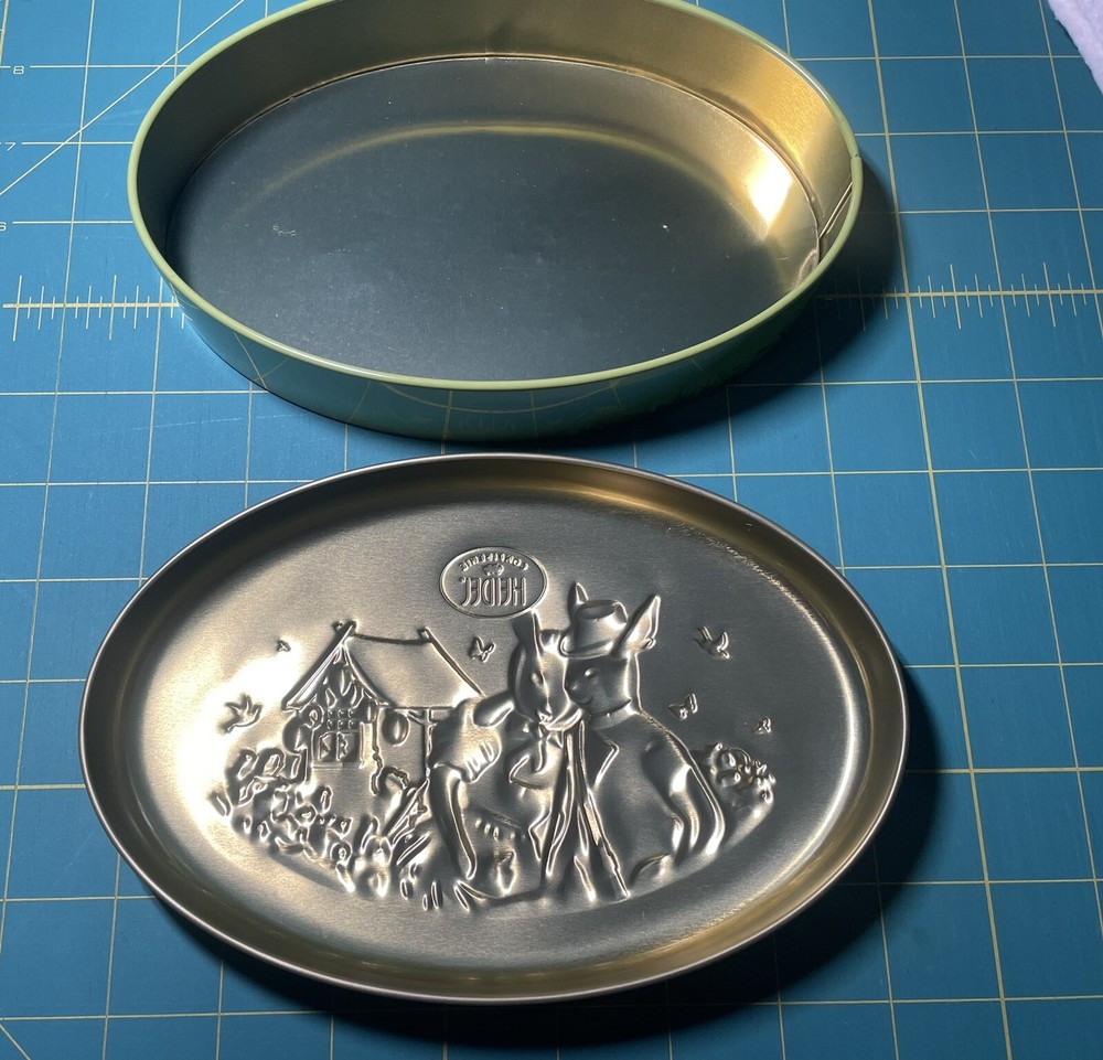 Easter Candy Tin/Confiserie Heidel/ Advertising/ Mdse Container/Empty