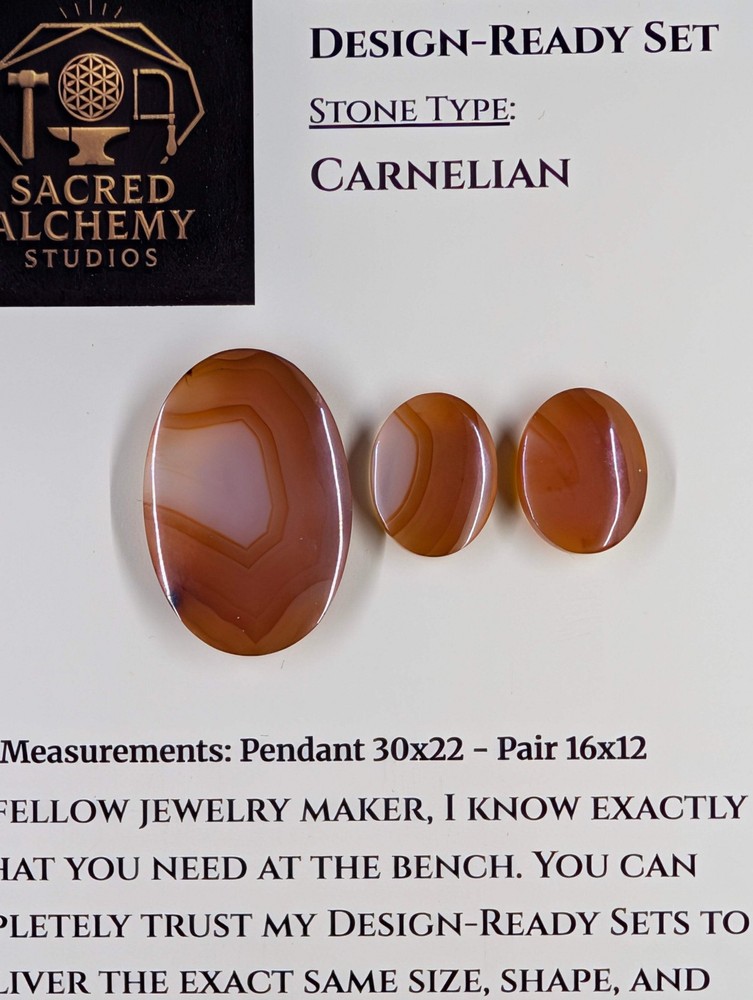 Oval Shape - Carnelian - Design-Ready Set