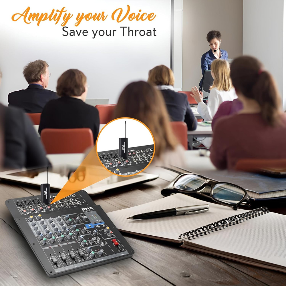 UHF Wireless Microphone System Kit - Portable Professional Cordless Microphone S