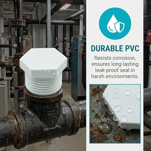 4 Pieces RV Hot Water Heater Drain Plug with Tape Compatible with RV Camper