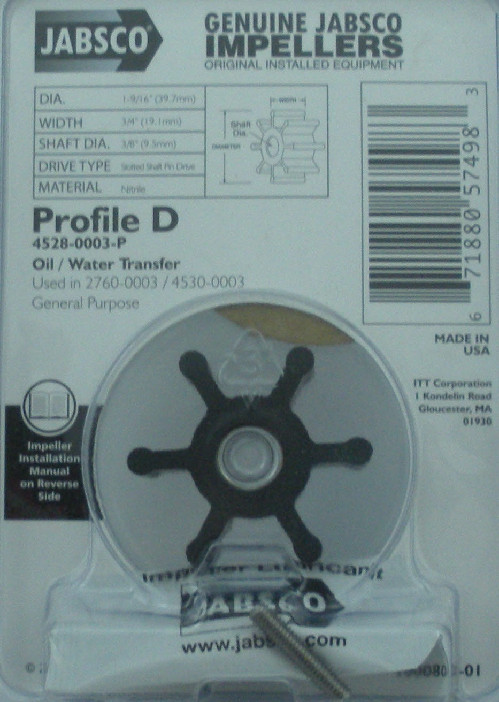 Jabsco 4528-0003 Impeller For 4530-0003