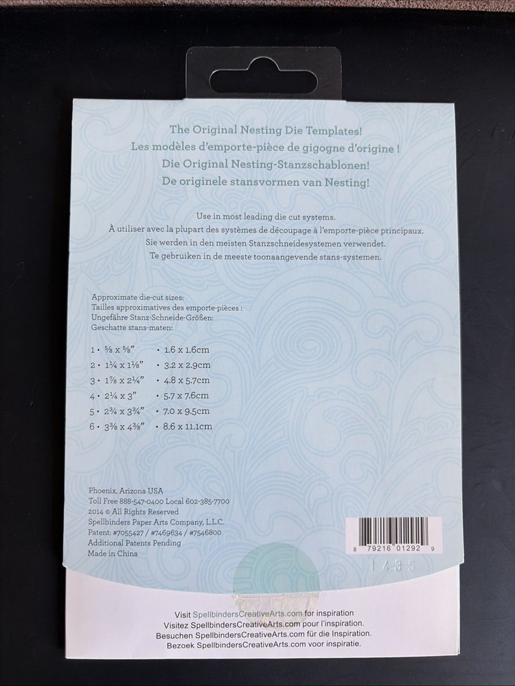 Spellbinders Nestabilities Wonky Rectangle Cut Emboss Stencil Set of 6