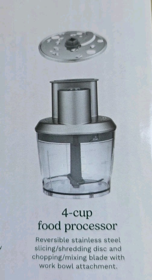 Cuisinart HB6092-UL 4-cup Food Processor,Blade, Storage Bag Replacement Part New
