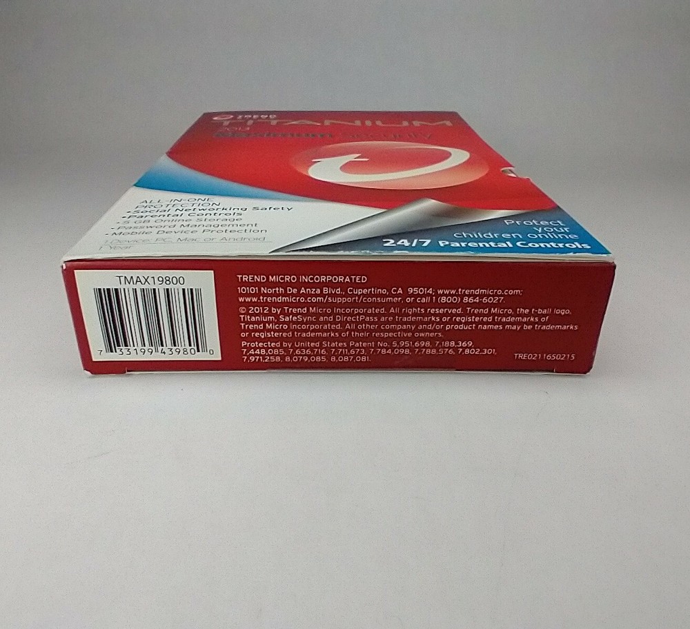 Trend Micro Titanium 2013 Maximum Security Social Networking Safety Parental