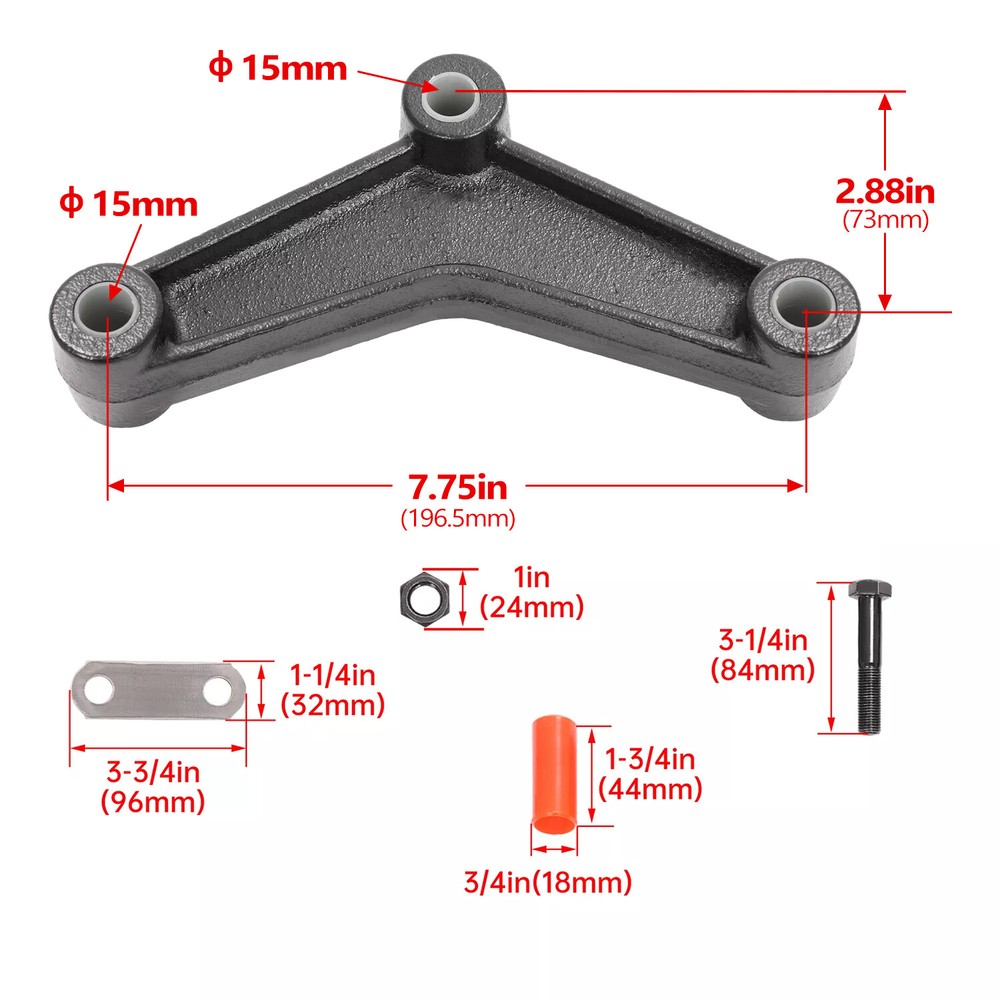 Heavy Duty Tandem Trailer Axle Suspension Shackle Kit For Double Eye Spring
