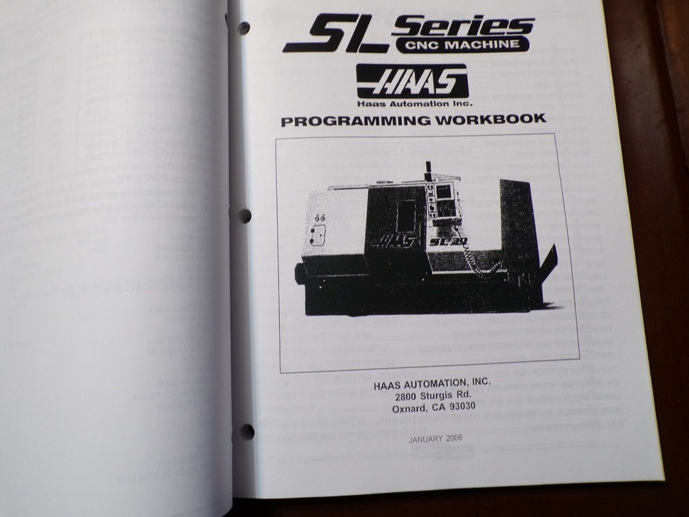 Haas SL-Lathe Training Manual 2001